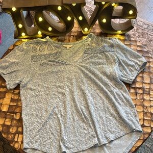 Lucky Brand Heather blue V-Neck Tee